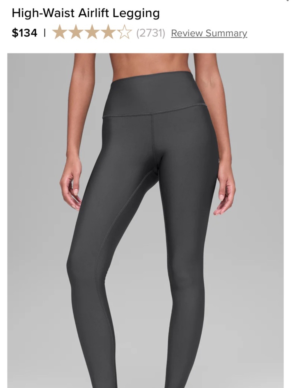 ALO Yoga High-Waist Airlift Legging — Charcoal